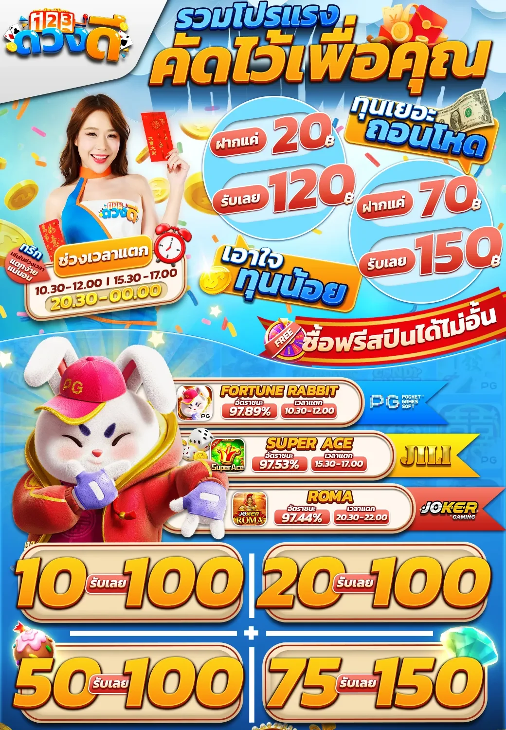 โปรโมชั่นฝากถอน by ดวงดี 168 สล็อต